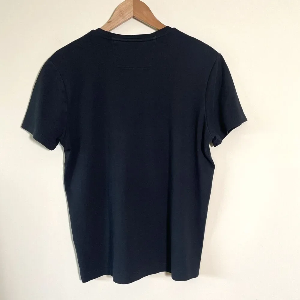 Banana Republic Men's Luxury Touch V-Neck Black T-Shirt Sz Medium Cotton Casual